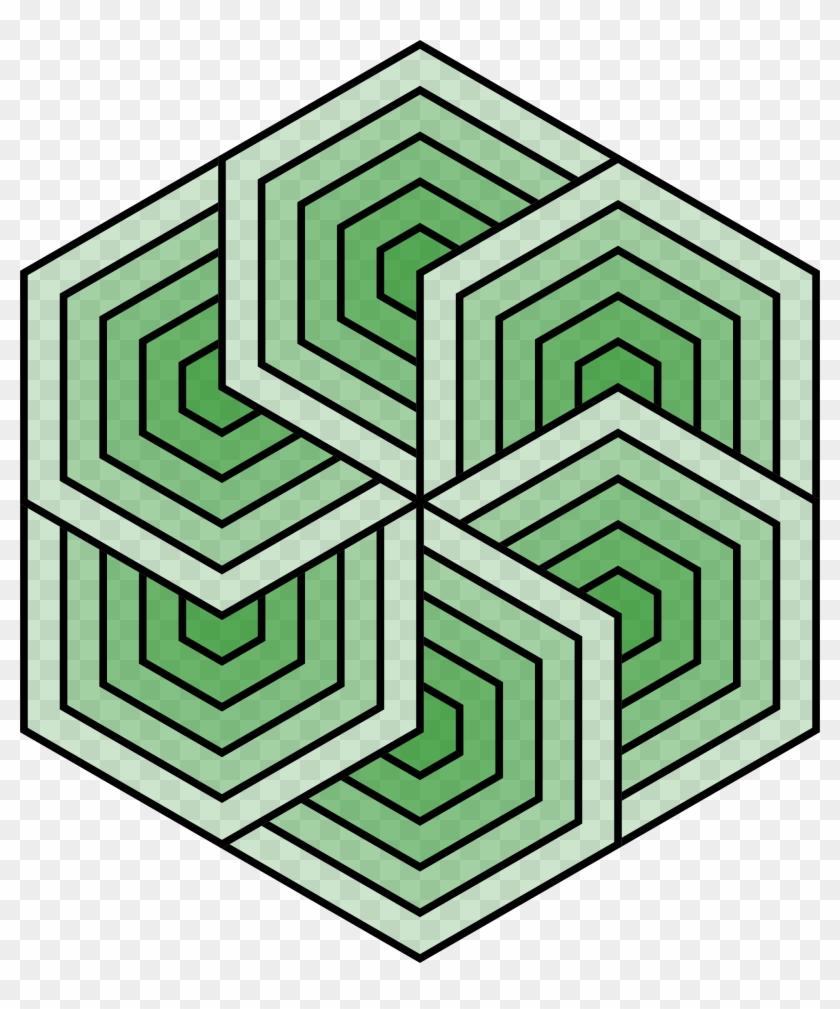 Banner Library Download Clipart Masked Hexagons Remix - Hexagon - Png Download