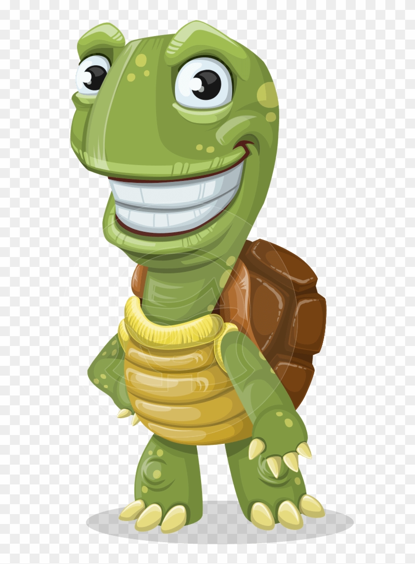Turtle Cartoon Vector Character Aka Juan The Joyful - Shocked Turtle Cartoon Clipart
