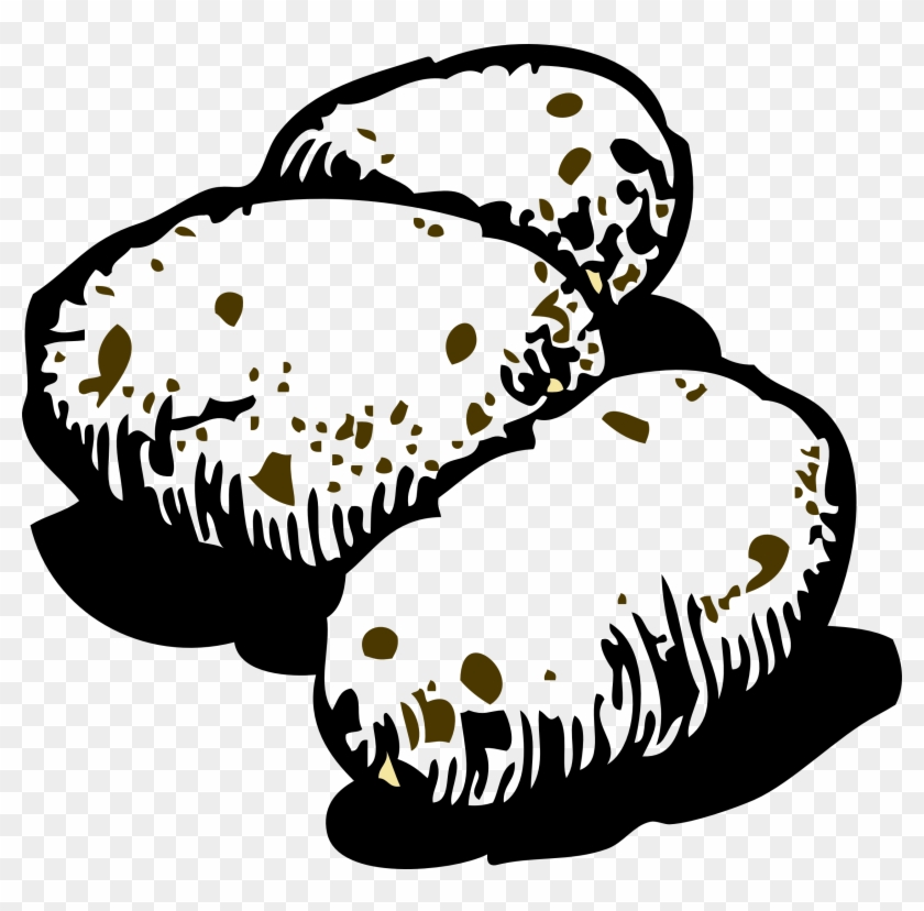 Black And White Potatoes Clipart