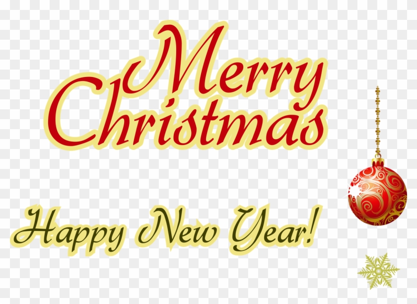 Merry Christmas Happy New Year - Free Transparent Merry Christmas And Happy New Year Clipart #1223125