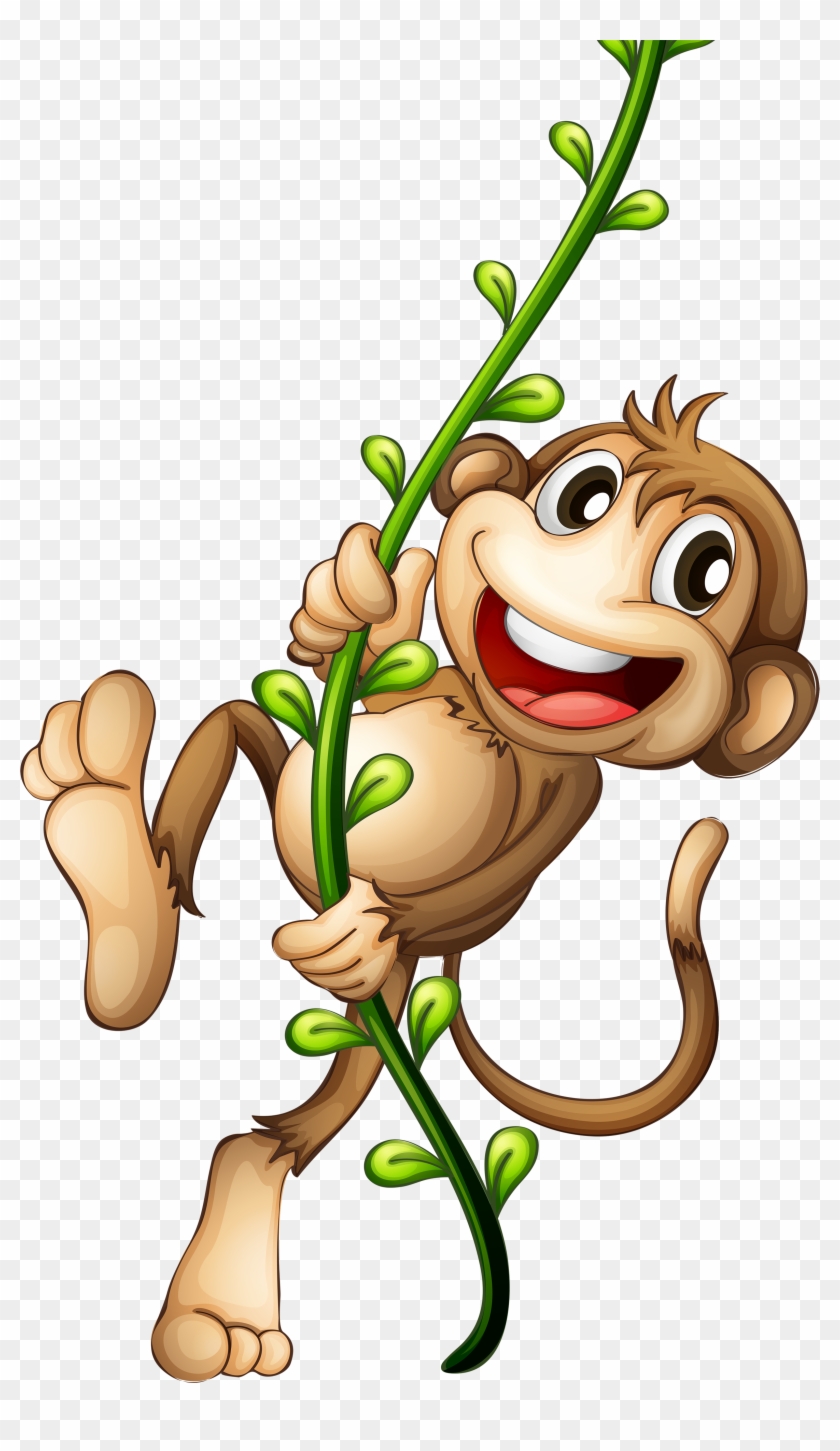 Cartoon Monkey Png Download Free Clipart - Animated Monkeys Png Transparent Png #1223923