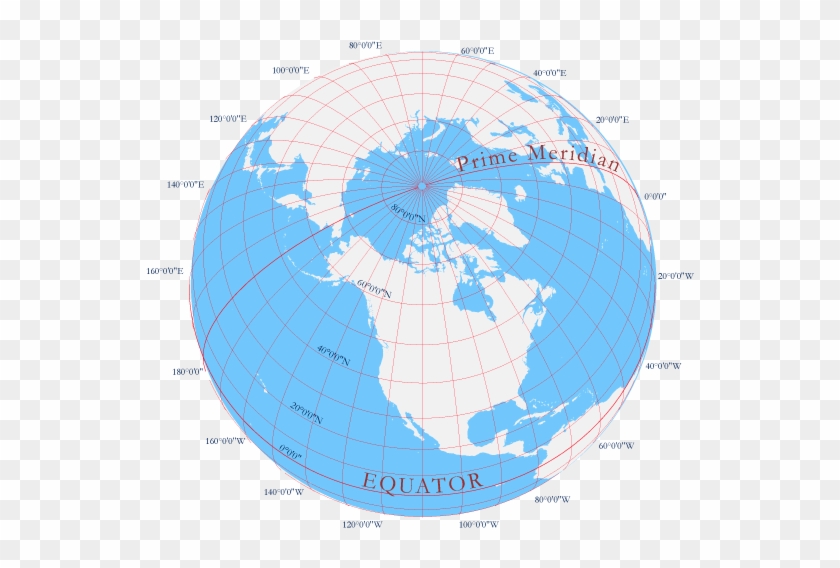 An Image Of Parallels And Meridians - Globe Clipart