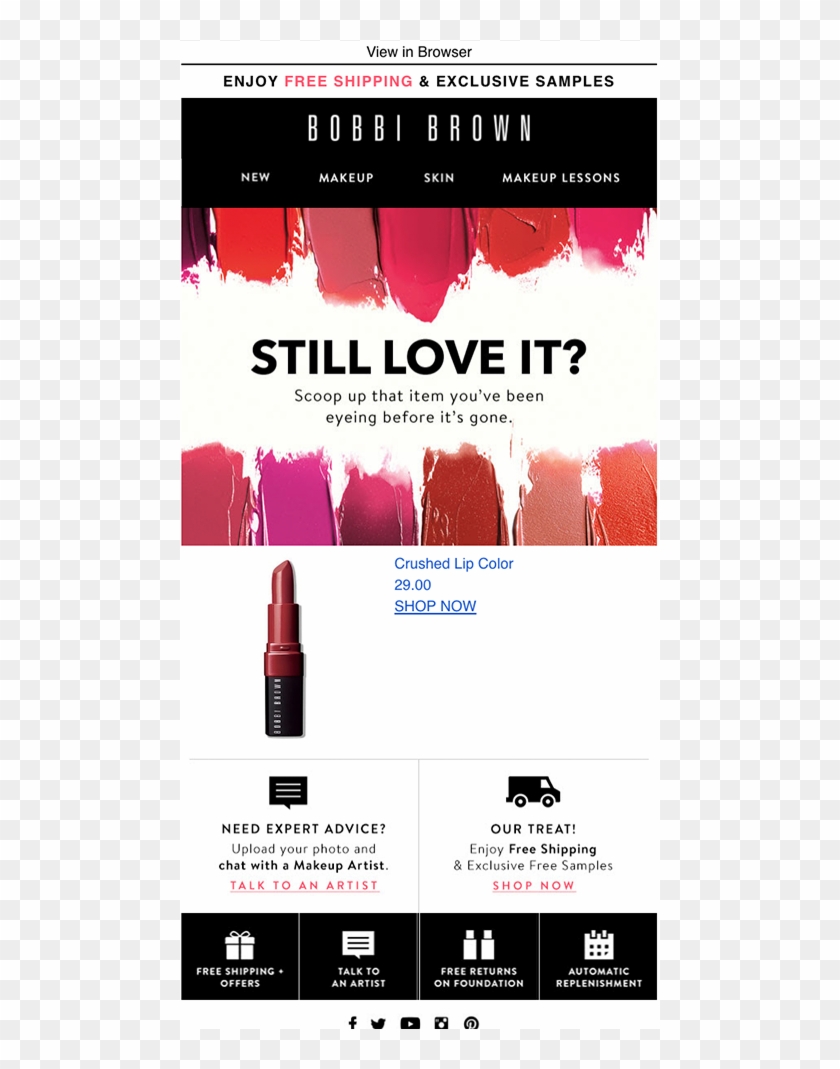 Bobbi Brown Behavioral - First Order Welcome Email Clipart