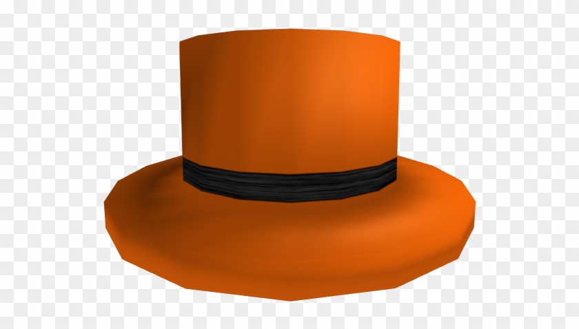 Black Banded Orange Top Hat - Cowboy Hat Clipart #1224555
