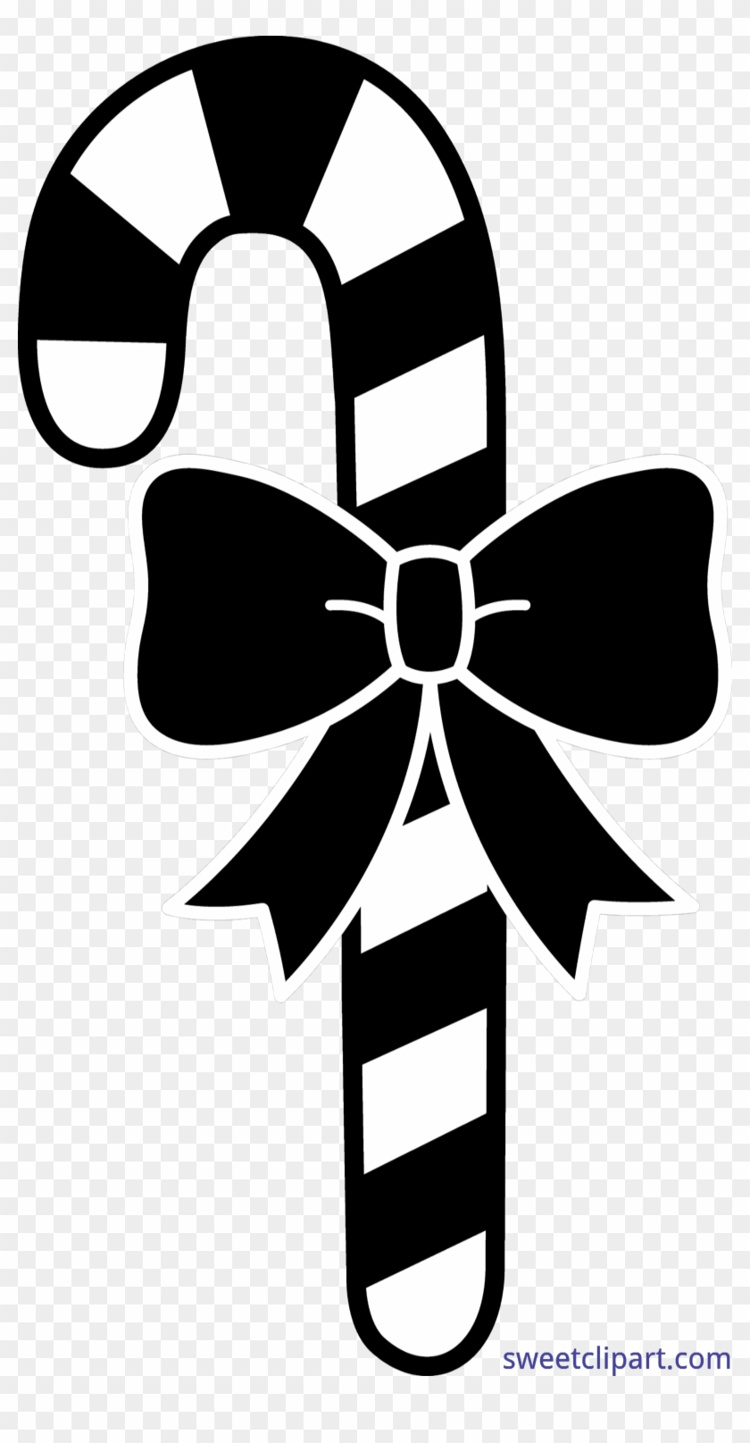 Clip Art Transparent Candy Canes Clipart - Christmas Candy Cane Silhouette - Png Download