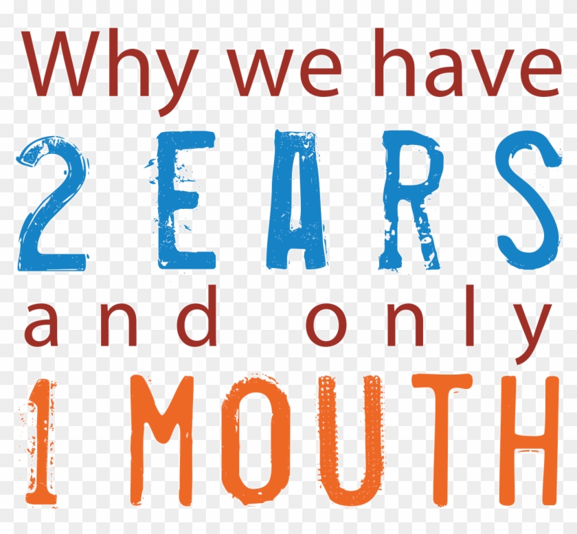 A Different Look At Communication - Two Ears One Mouth Clipart