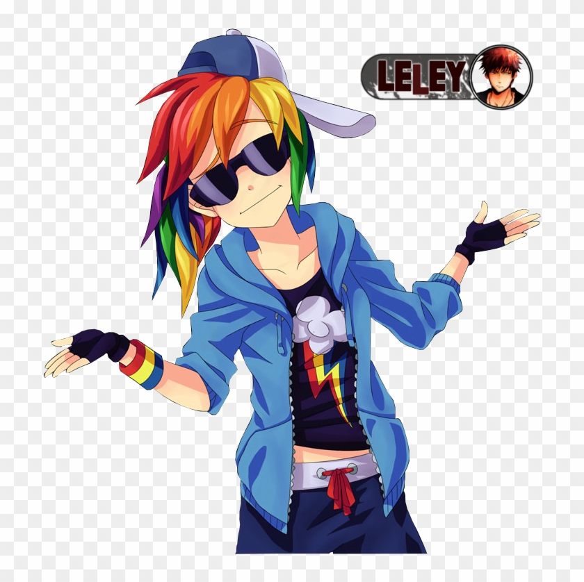 Rainbow Dash Sexy Human - Rainbow Dash Anime Girl Clipart #1226282