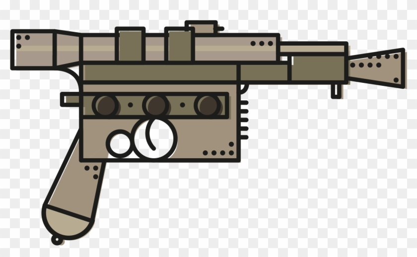 Clipart Gun Star Wars - Han Solo Blaster Icon - Png Download