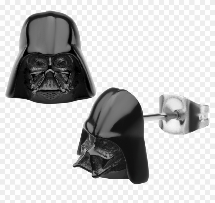 Darth Vader Black Pvd 3d Stud Earrings - ダース ベイダー ピアス Clipart #1227158