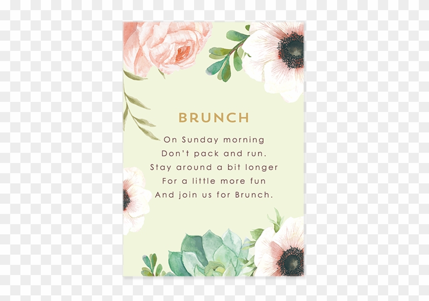 Custom Wedding Invitation For Brunch - Garden Roses Clipart