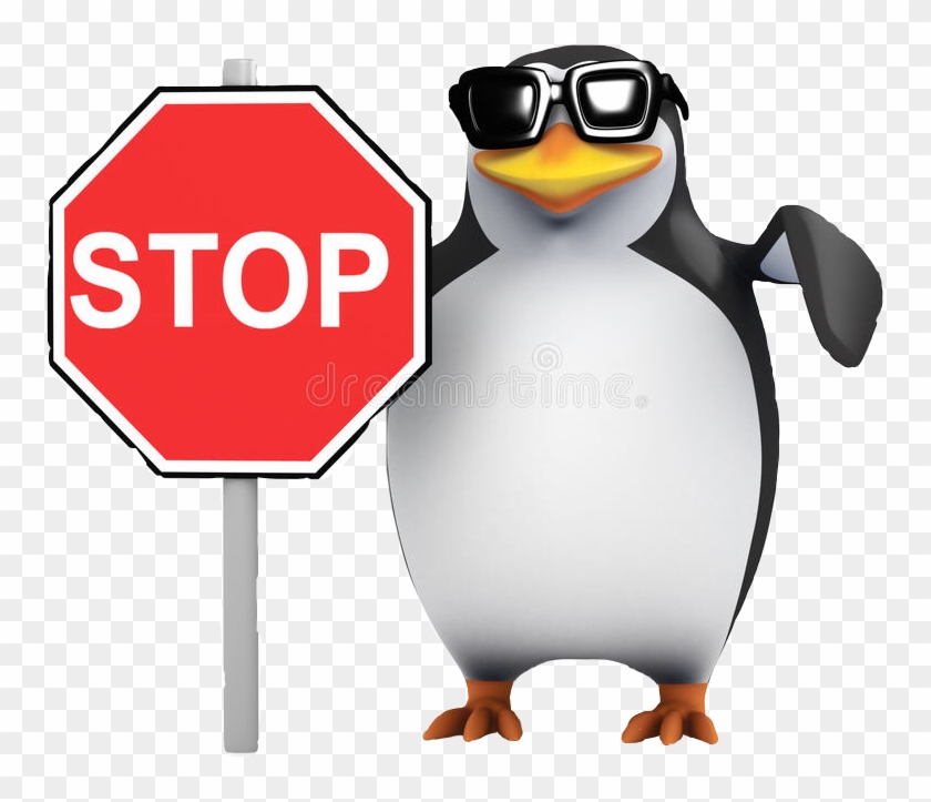 The Penguin Stop As - No Anime Penguin Gif Clipart
