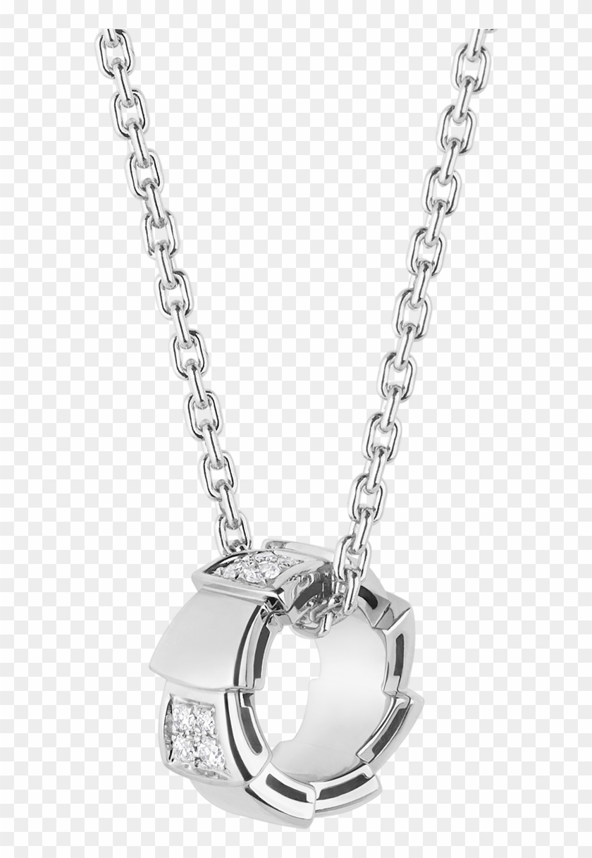 Serpenti Necklace Necklace White Gold White - Bulgari Serpenti Necklace Clipart #1228256