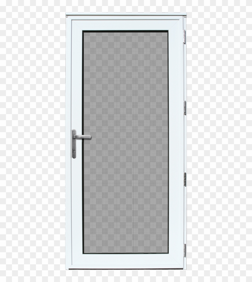 Meshtec Storm Door - White Security Screen Door Clipart #1228512