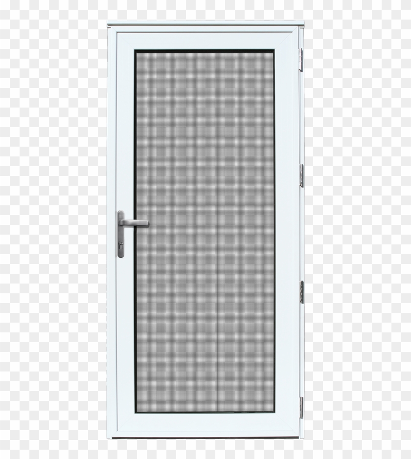 Meshtec Storm Door - White Security Screen Door Clipart #1228512