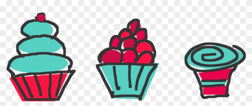 Drawn Cupcake Transparent - Tiny Cupcake Clip Art - Png Download #1228515
