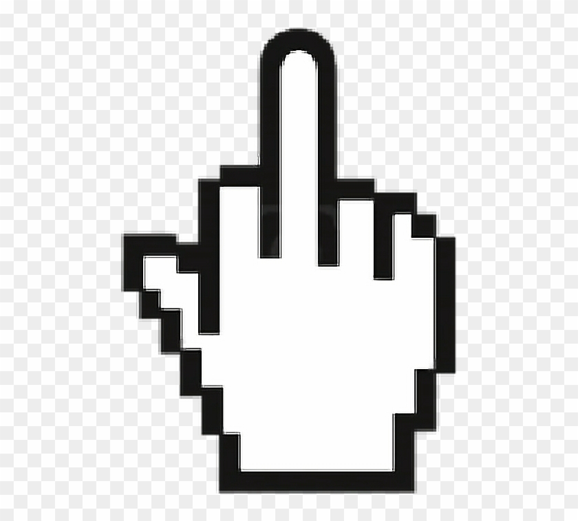 Pixel Grunge Aesthetic Vaporwave Png Transparent Vaporwave - Middle Finger Cursor Png Clipart #1228802