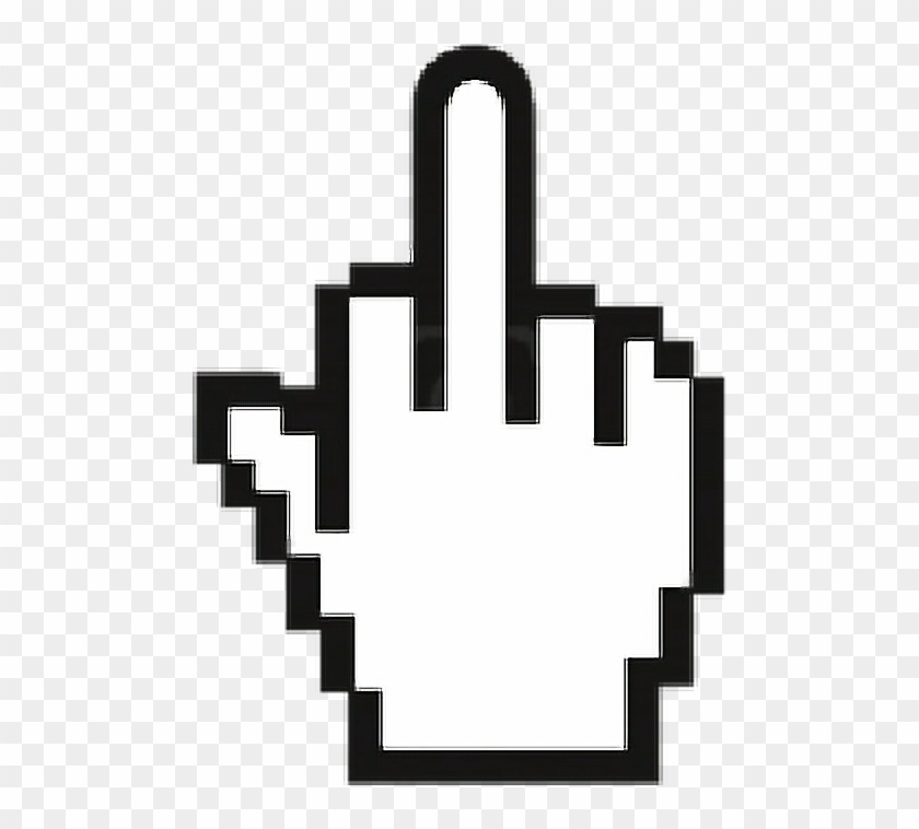 Pixel Grunge Aesthetic Vaporwave Png Transparent Vaporwave - Middle Finger Cursor Png Clipart