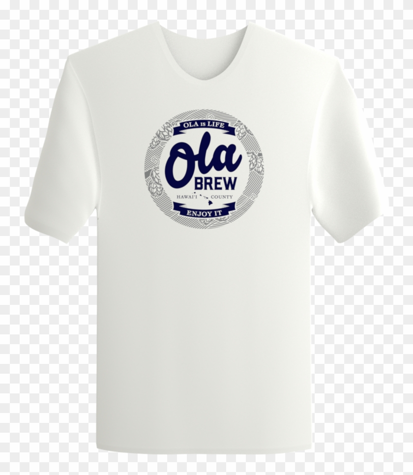 White Ola Brew Circle Shirt - Simpson Supreme T Shirt Clipart
