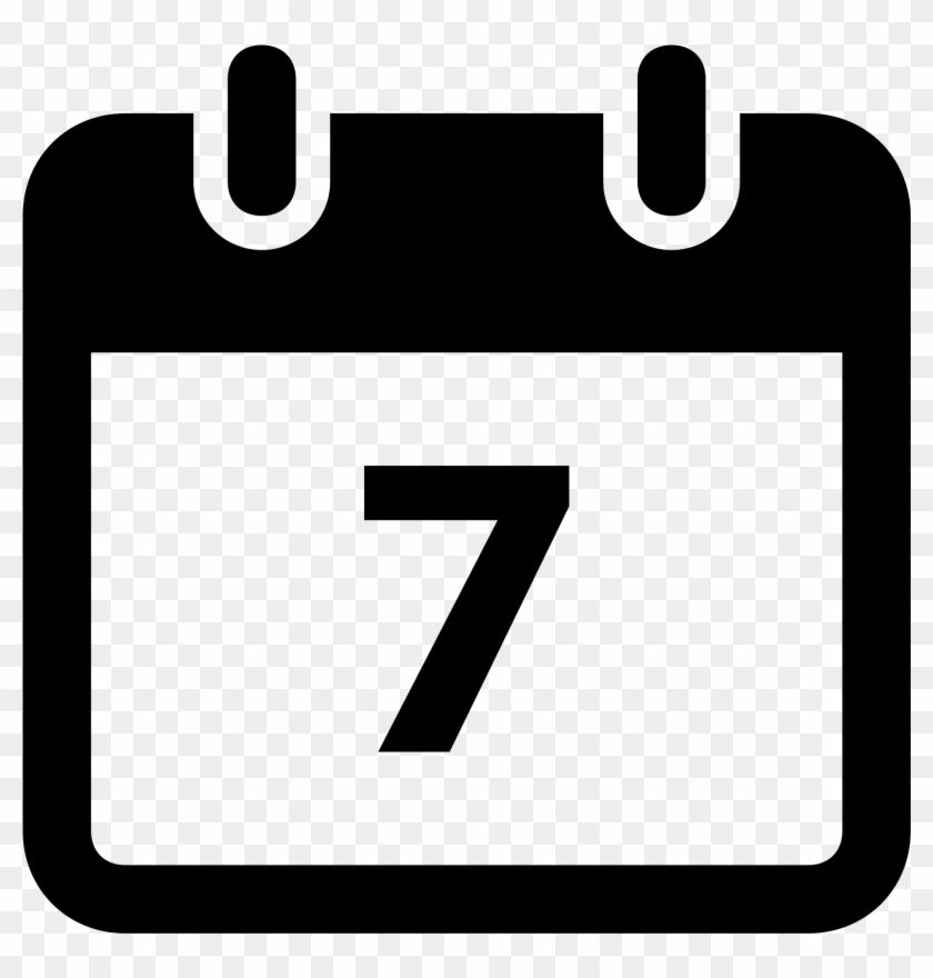 Calendar Numbers Png Banner Transparent Download - Calendar Icon Black And White Clipart