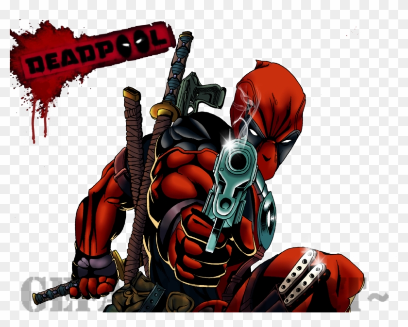(hero/villain(its Debateable))deadpool Is Practicable - Deadpool Shooting Gun Comic Clipart #1229191