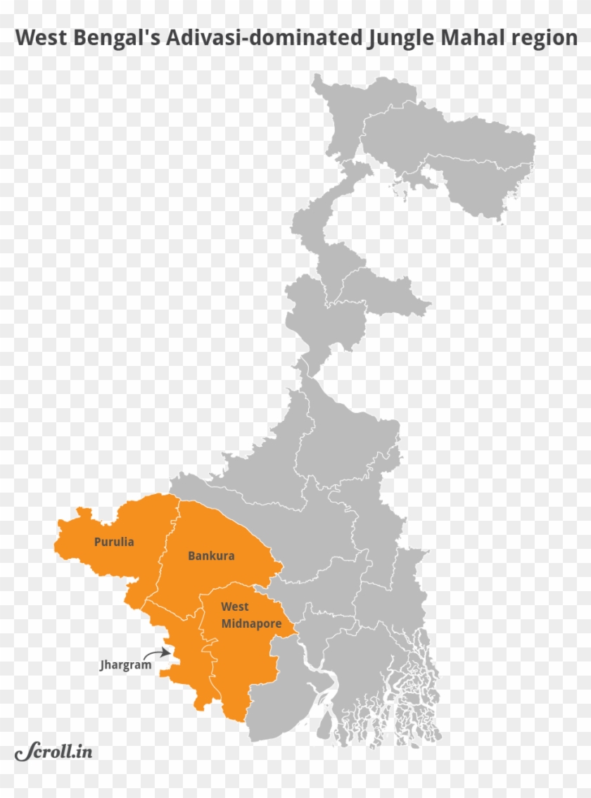 The Increased Attention On The Jungle Mahal Area By - Physical Map Of West Bengal Clipart