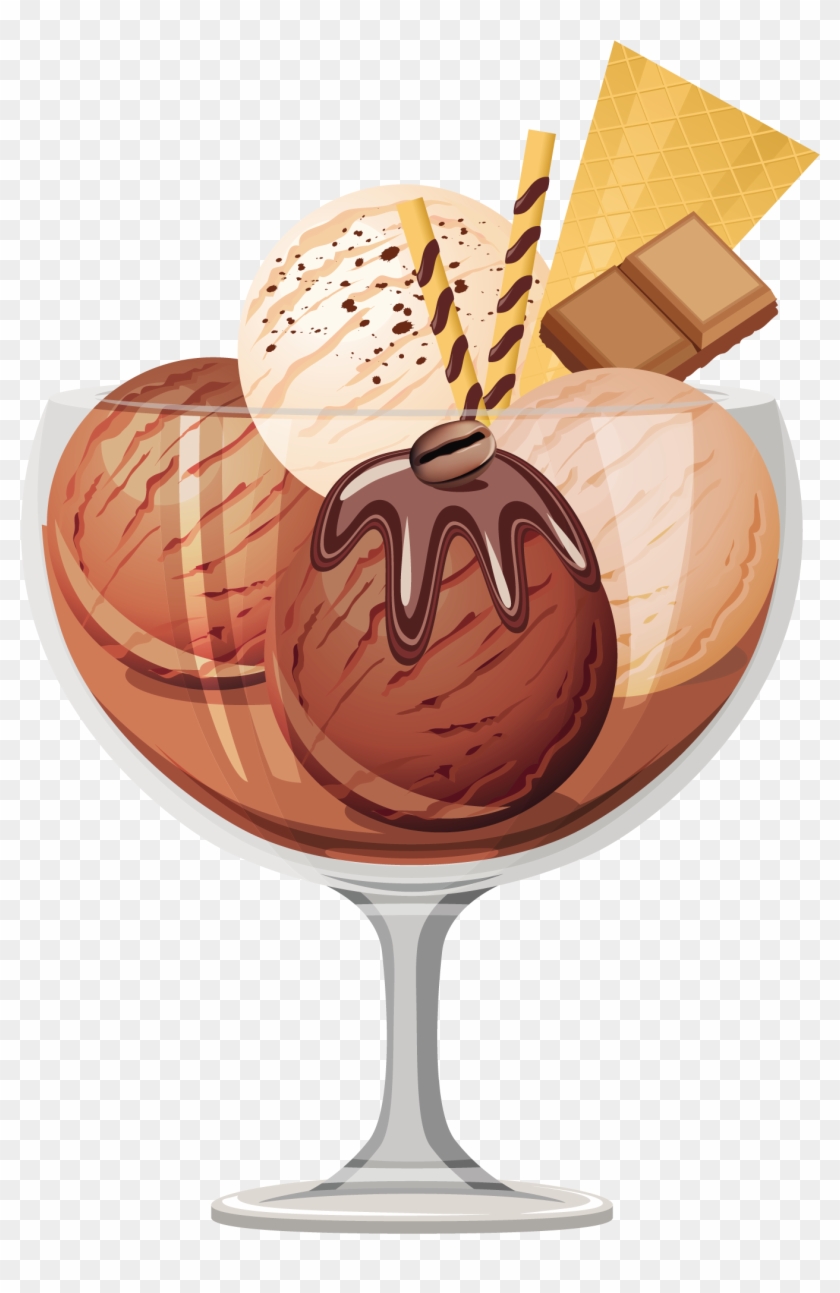 Transparent Chocolate Ice Cream Sundae Picture Clipart #1229566