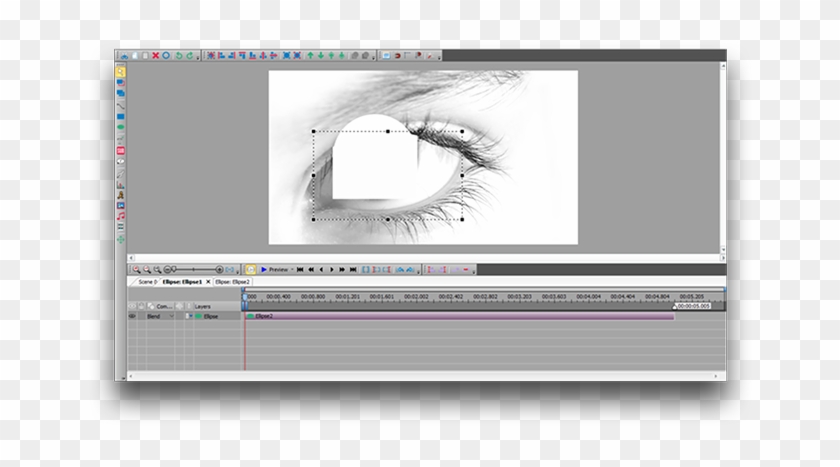 Select A Black Color And Adjust Its Position To Cover - Multimedia Software Clipart #1229635