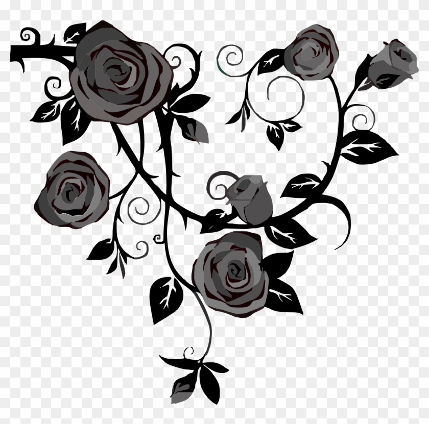 1920 X 1809 10 - Roses Art Black And White Clipart