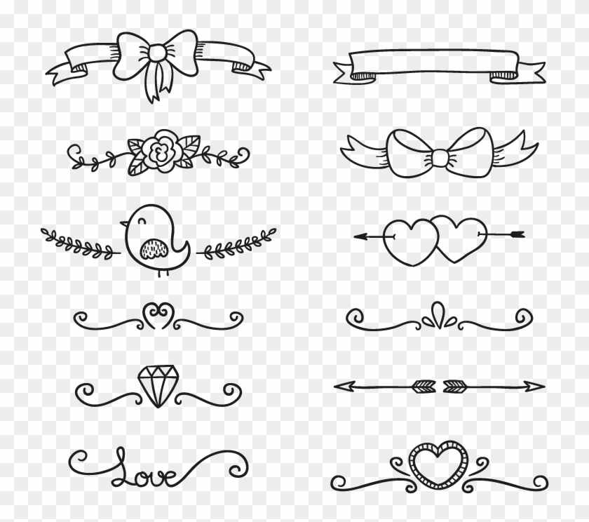 Decorative Lines Png - Banners Para Decorar Apuntes Clipart #1229996