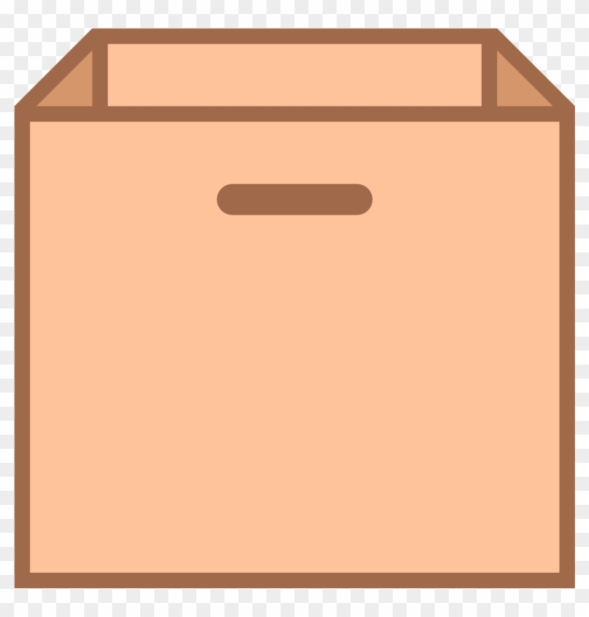 Empty Box Icon - Front Box Icon Clipart