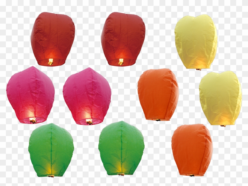 10 Pack Color Premium Sky Lanterns Color Boxed - Colored Sky Lantern Clipart #1230258
