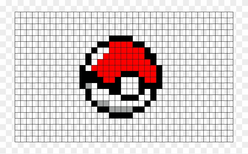 Brik - Pixel Art Pokemon Pokeball Clipart #1230309