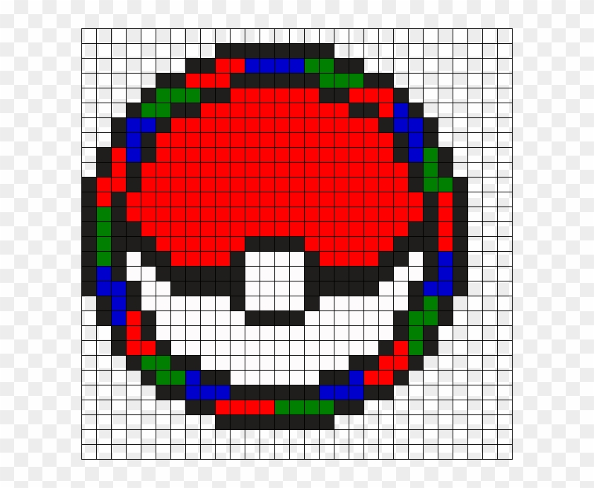 Pokemon Dreamcatcher Perler Bead Pattern - Smash Bros Logo Pixel Art Clipart