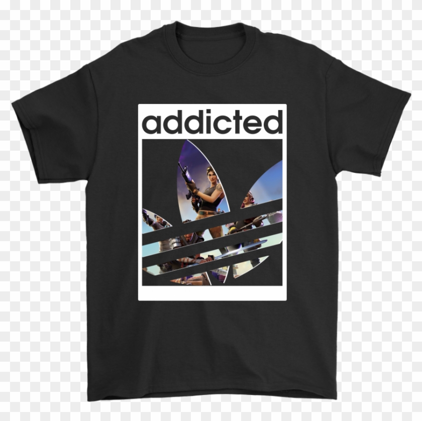 Fortnite Battle Royale X Adidas Logo Addicted Shirts Clipart