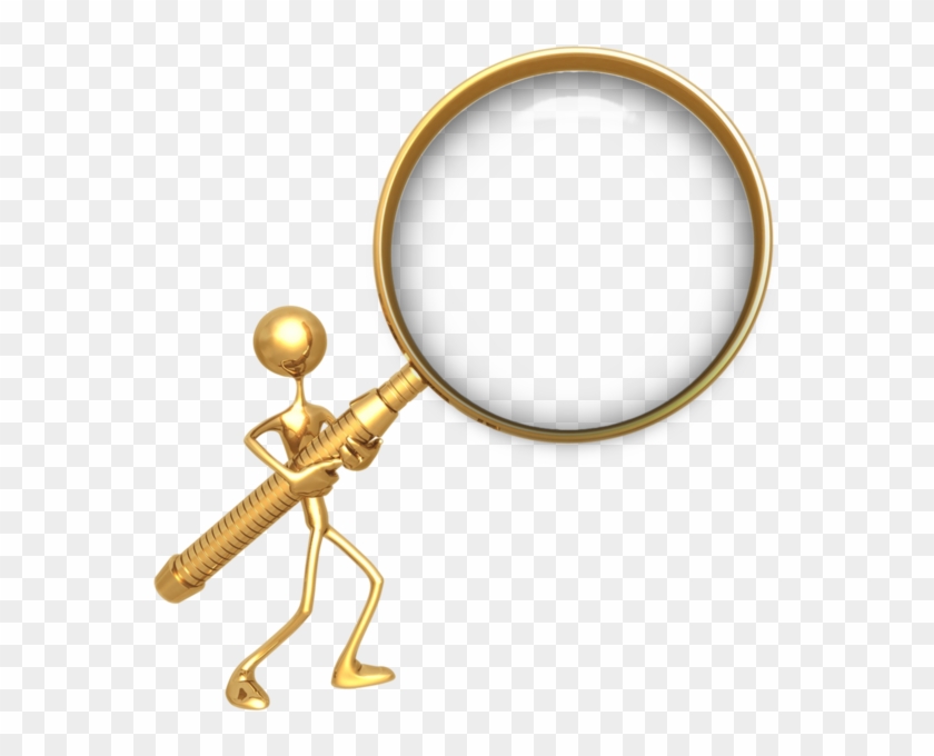 Gold Magnifying Glass - Gold Magnifying Glass Transparent Clipart #1231136