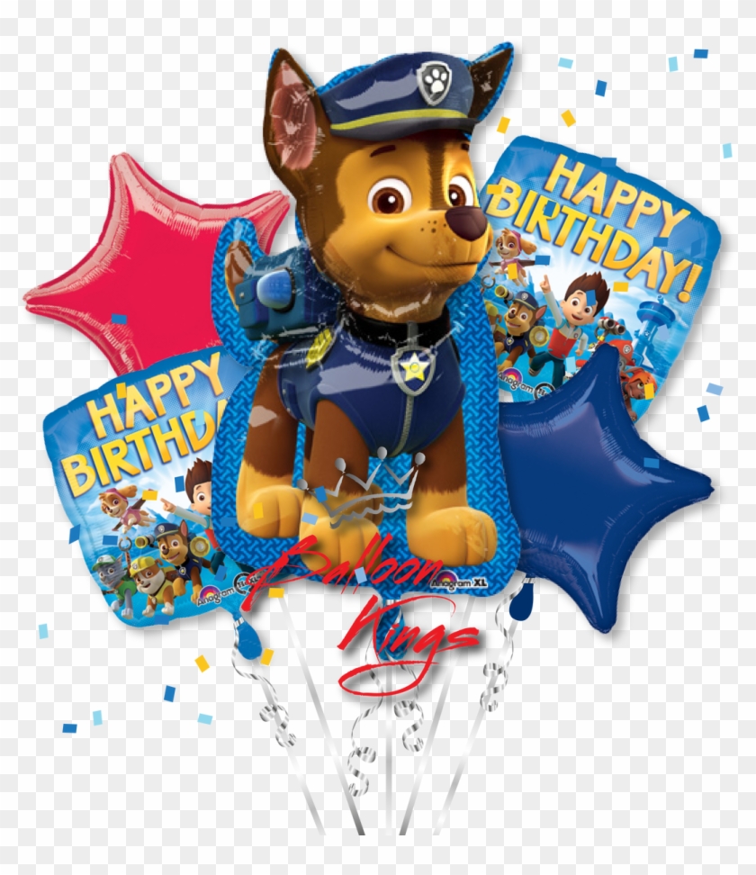Paw Patrol Chase Bouquet - Paw Patrol Foil Balloon Clipart
