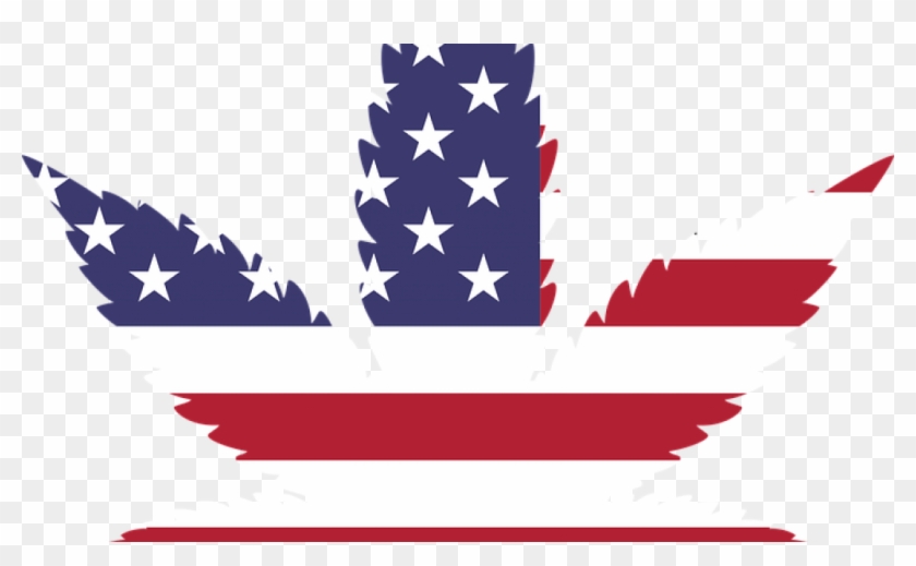 American Weed - Weed Leaf American Flag Clipart #1232052