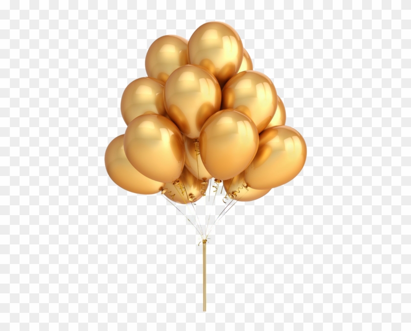 Gold Balloon - Gold Color Balloons Clipart #1232435