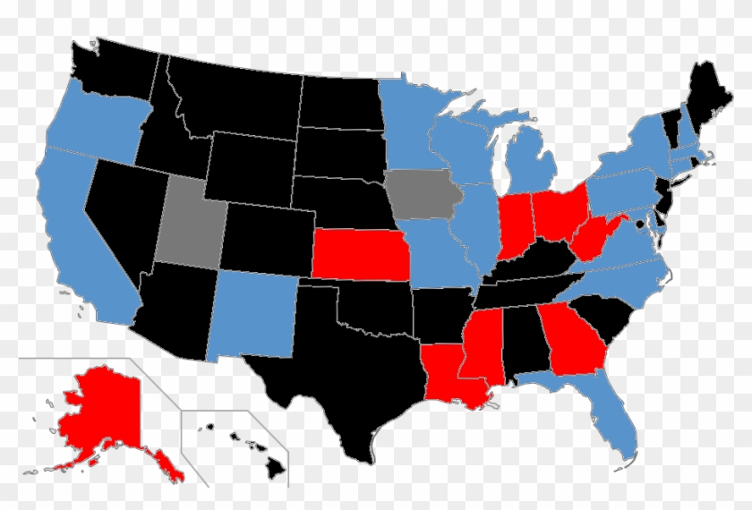 2016 Presidential Election Statewide Polling - Red Wave 2018 Midterms Clipart #1232607