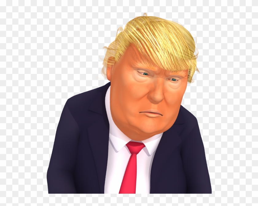 #trumpstickers Depressed Trump 3d Caricature Emoji - Gentleman Clipart