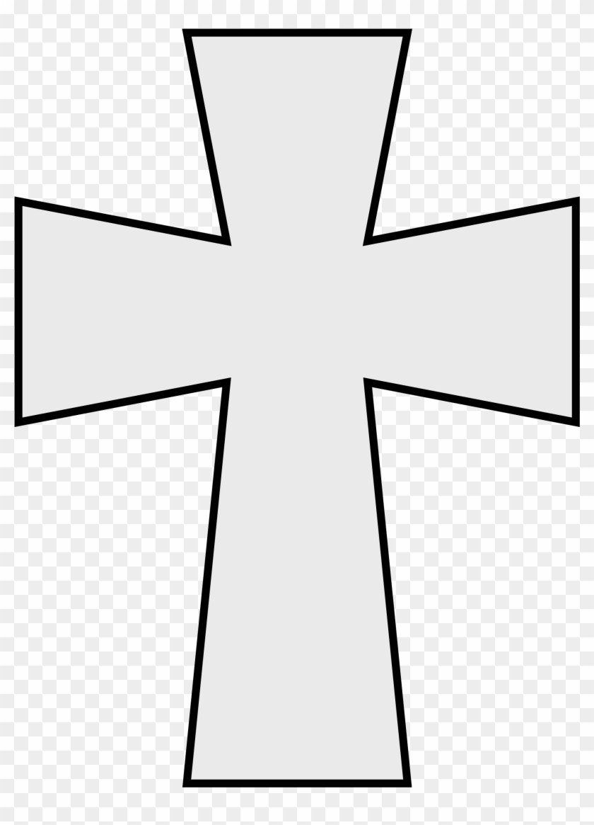 2000 X 2667 3 - Line Drawing Cross Clip Art - Png Download
