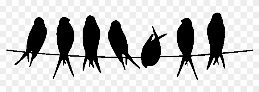 Clip Black And White Stock Birds Svg Wire Silhouette - Dare To Be Different Bird - Png Download