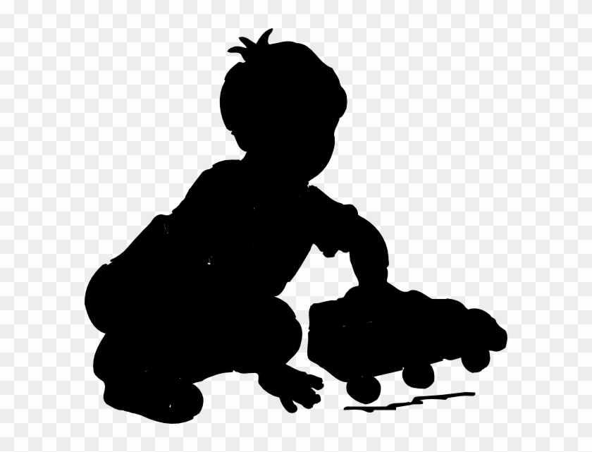 Svg Transparent Child Sitting At Getdrawings Com Free - Little Boy Silhouette Clipart - Png Download