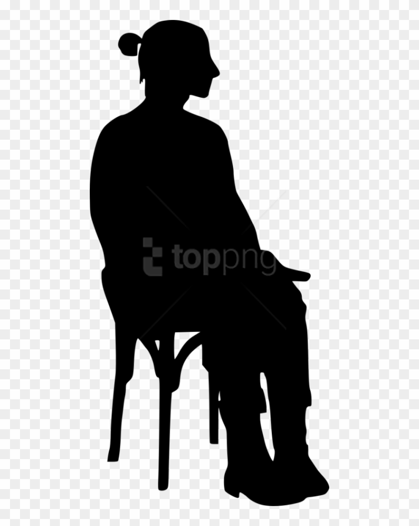 Free Png Sitting In Chair Silhouette Png Images Transparent - Silhouette Clipart