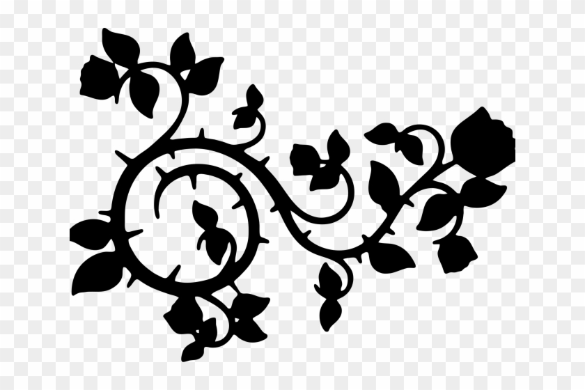 Thorns Clipart Thorn Vine - Flowers With Thorns Drawing - Png Download #1235873