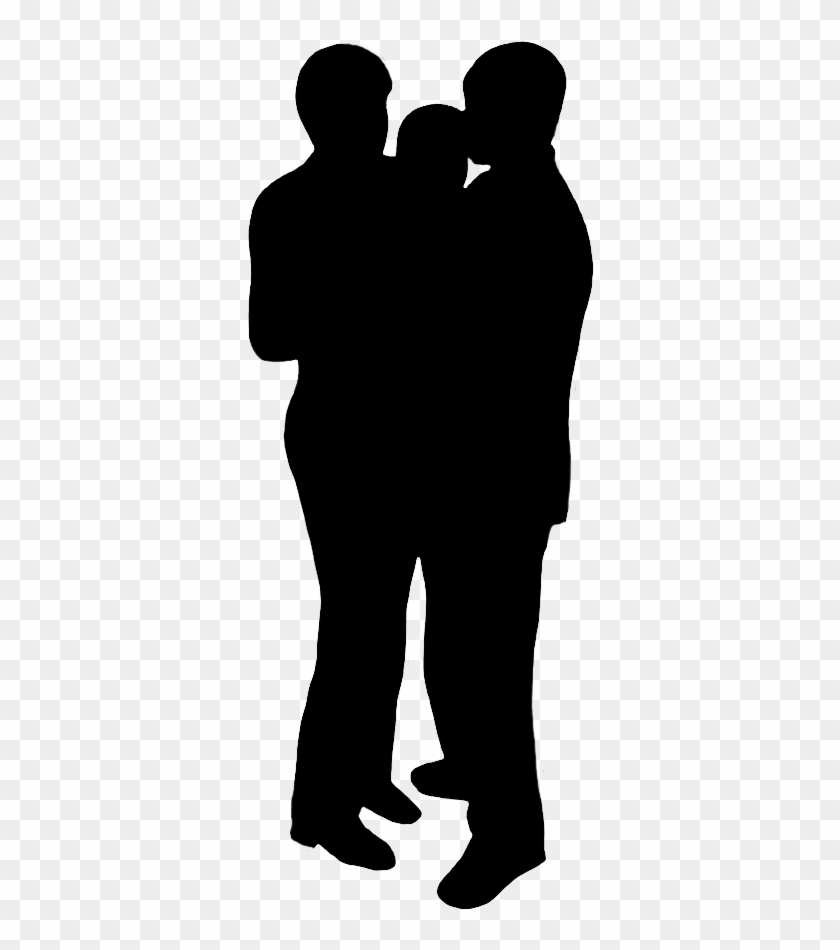 Silhouettes Of People Child With Parents Silhouette Clipart Pikpng