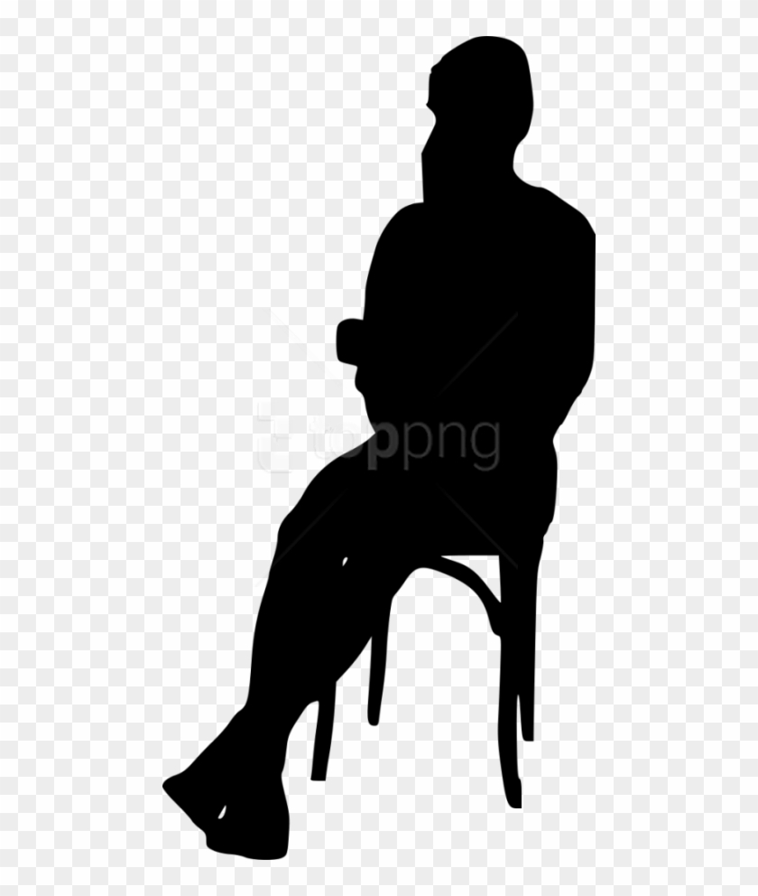 Free Png Sitting In Chair Silhouette Png - Silhouette Clipart #1236306