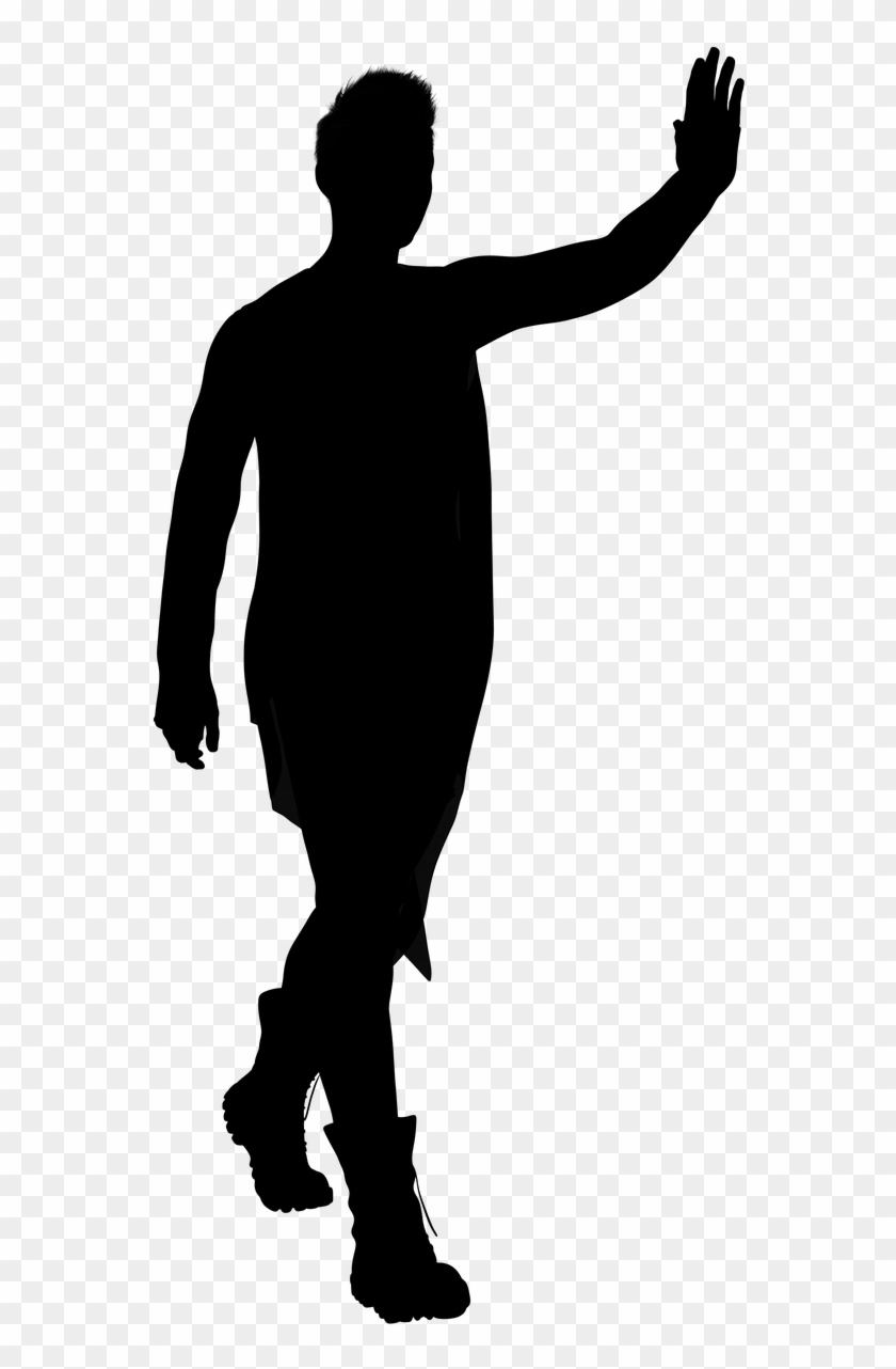 Silhouette Man Casual - Silhouette Clipart