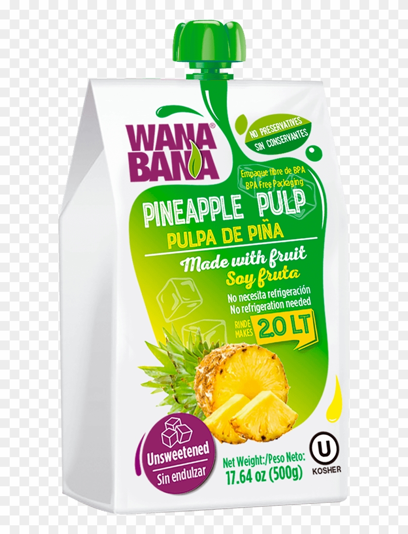 Pineapple Piña Fruit Pulp 500g - Natural Foods Clipart #1236332
