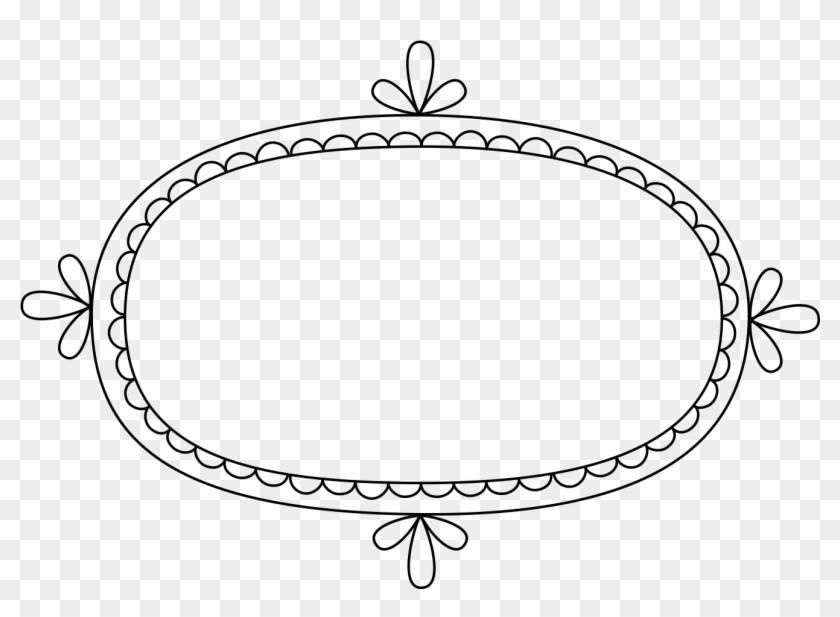 Cute Vintage Label Frame Clipart Png - Cute Shapes Black And White Transparent Png